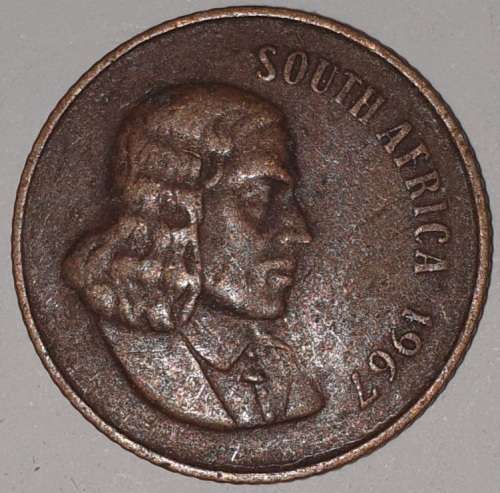 1967 ENG - 2 CENT COIN (TWO CENT COIN) - RSA - BRONZE - KM#66.2 - WILDEBEEST